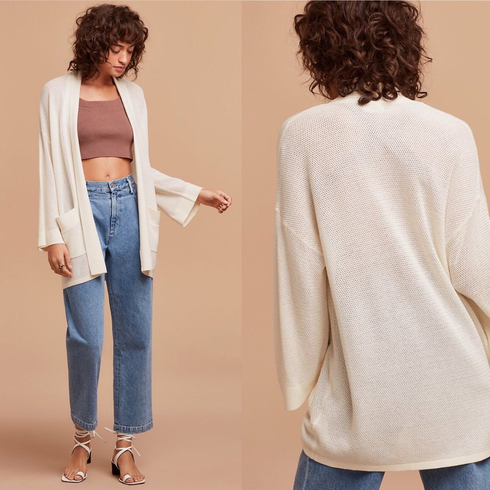 Wilfred Cream Open-Front Cardigan